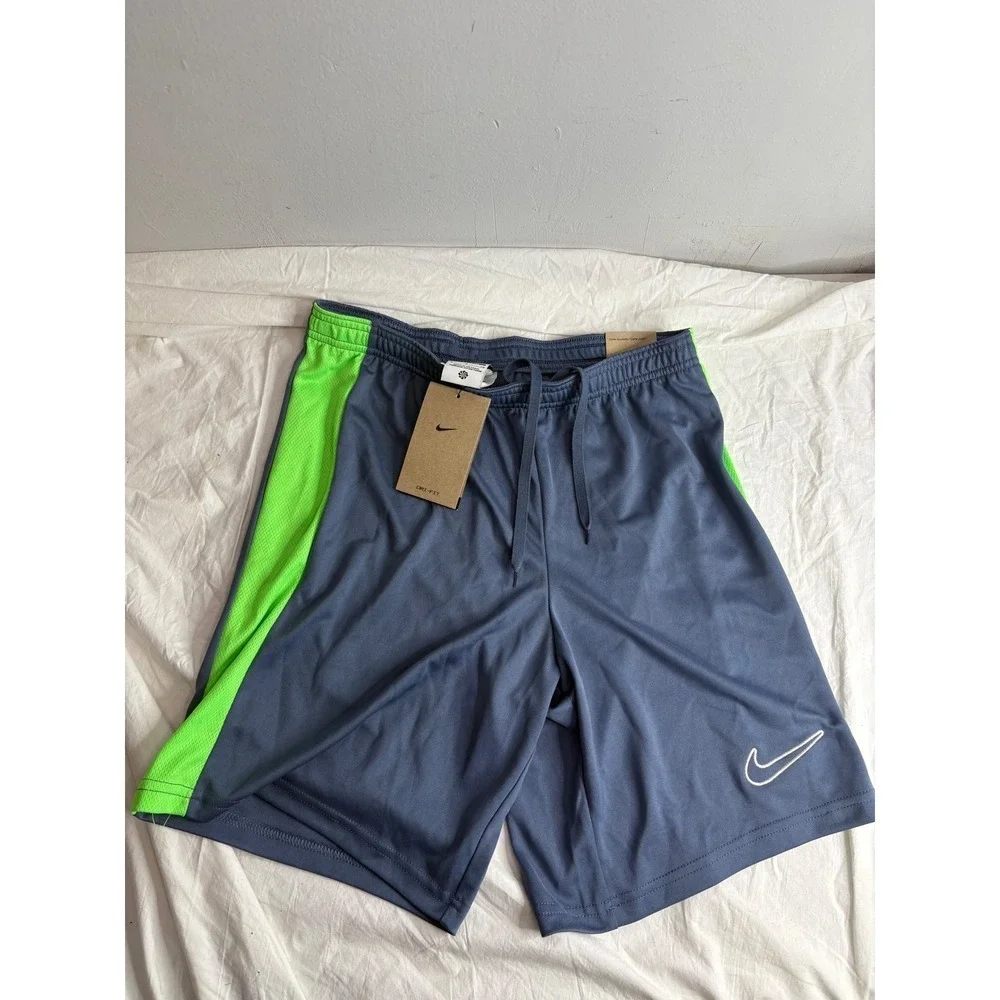 Nike Dri-FIT Slim Fit Men Gray Green Athletic Shorts Size S